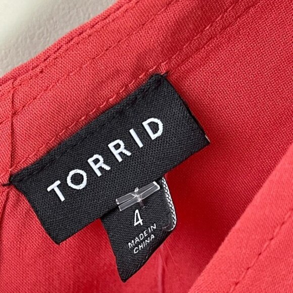 Torrid Challis Stitch Detail Tank in Baked Apple size 4X NEW NWT - Picture 7 of 9